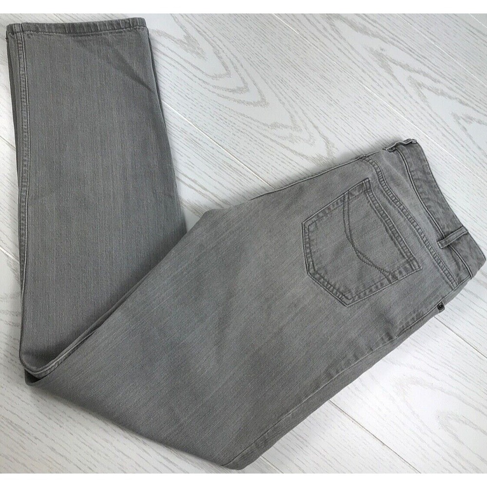 J Jill Slim Jeans Womens 10 Gray Denim Stretch Straight Mid Rise 32x31 Comfort